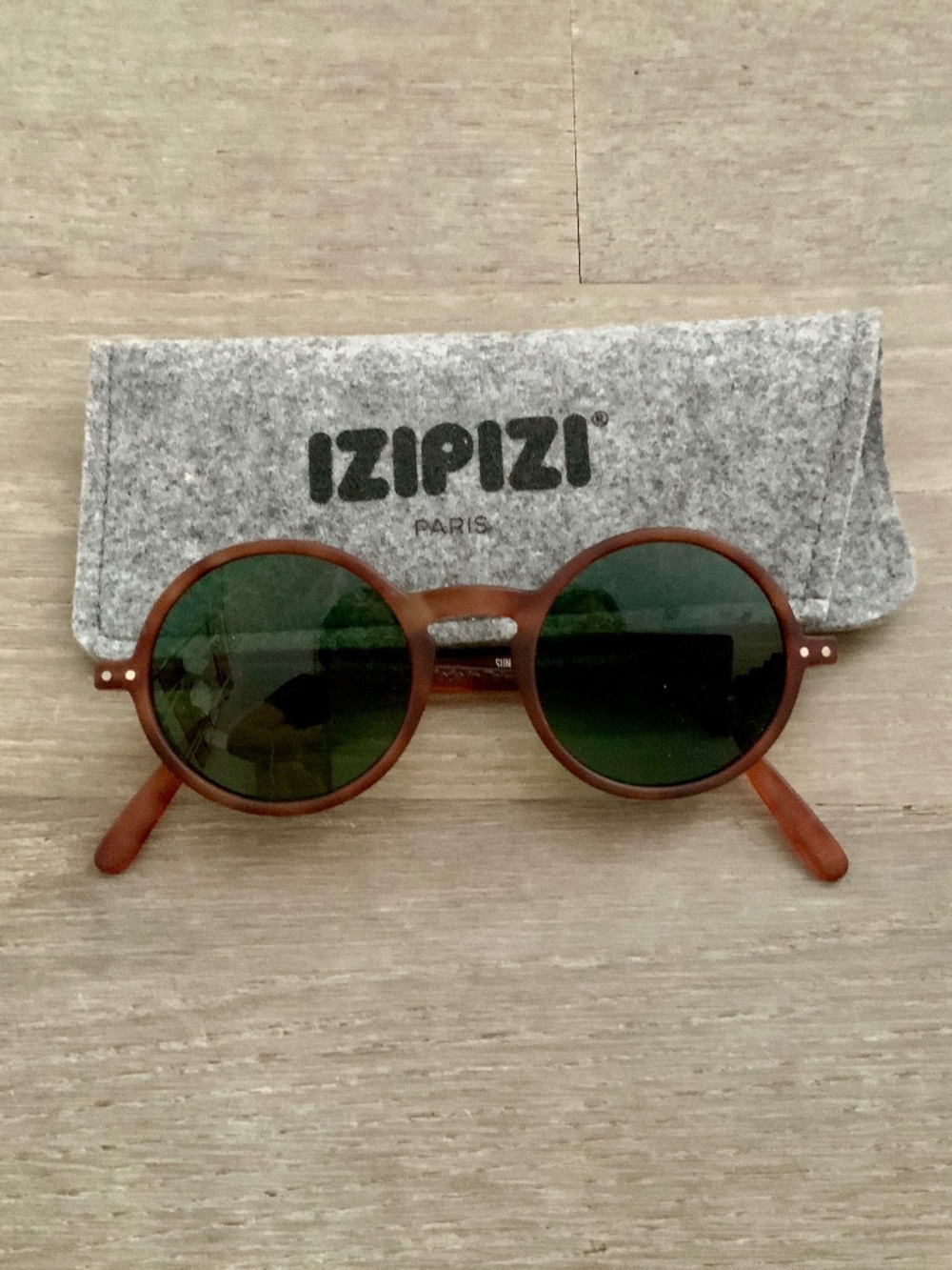 NEW w/case Izipizi #G Havane Tortoiseshell Tortoise Brown Sunglasses Men Women